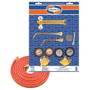 Uniweld K23 Welding Outfit Includes: Welding Handle / Brazing Tips / Oxygen and Acetylene Regulator / Twin Hose / Goggles / Flint Lighter / Tank Key / Carrying Stand and Tanks Not Included Uniweld K23 Welding Outfit Includes: Welding Handle / Brazing Tips / Oxygen and Acetylene Regulator / Twin Hose / Goggles / Flint Lighter / Tank Key / Carrying Stand and Tanks Not Included