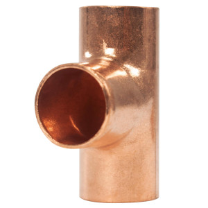 Appli Parts AP-T012 1/2 in Wrot Copper Tee 1/2in CxCxC connections for refrigeration, air conditioning and plumbing applications ACR and Type L copper pipe
