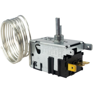 Danfoss 077B7105 Thermostat Commercial Refrigerators 1 Door 077B1047L Cold Cut-in +14.9F Cold cut-out -0.4F Warm Cut-in +47.3F Warm Cut-out +37.4F Capillary tube length 47.2in 
B0
