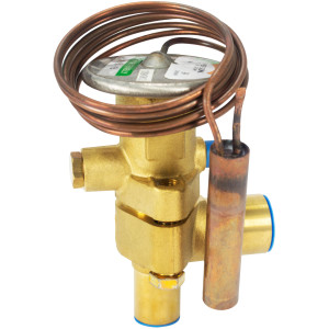 Emerson TCLE 12 HW Thermostatic Expansion Valve Alco R22,R407C, 12 tons, External Equalization 1/4 in SAE, 1/2 x 5/8 ODF Solder, -10 F to 50 F 027677 