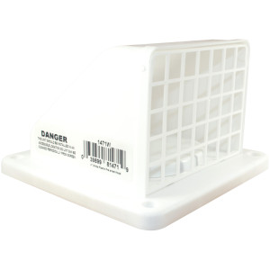 Lambro 1471W Dryer Vent Hood with Removable Screen, 4 inch, White 