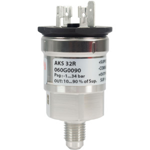 Danfoss 060G0090 Pressure Transmitter AKS 32R, Pressure connection notes: Flare 1/4 in, Pressure Connection Size: 7/16-20