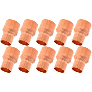Appli Parts AP-R034038B10 Reductor de Cobre de 3/4x3/8 pulg Conexiones CxC soldadas para aplicaciones de refrigeracion, aire acondicionado y plomeria Tuberia de cobre ACR y Tipo L (10xBolsa)