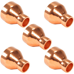 Appli Parts AP-R138058B5 1-3/8x5/8 in Reducing Bushing Copper pipe fittings CxC Sweat connections for refrigeration, air conditioning and plumbing applications ACR and Type L copper pipe (5xBag)