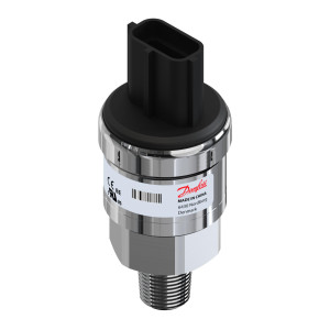 Danfoss 060G6493 Transductor de Presion AKS 32R, 0 a 650 psi, Conector de Presion 1/4-18 NPTF, Conexion Electrica AMP Econoseal, serie J