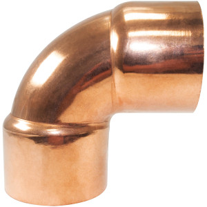 NDL N-2086 90 Degree Elbow Short turn 2-1/8in Copper pipe fittings C x C Sweat connections for refrigeration, air conditioning and plumbing applications ACR 