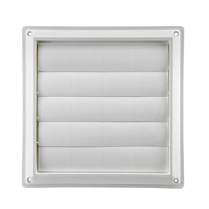 Lambro 363W White Plastic Louvered Vent 8 inch