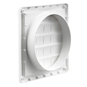 Lambro 363W White Plastic Louvered Vent 8 inch