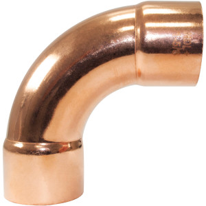 NDL N-2063 90 Degree Elbow Long turn 1-5/8 in Copper pipe fittings CxC Sweat connections for refrigeration, air conditioning and plumbing applications ACR