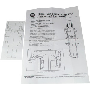 Keil R55-1010 Flush Offset Hydraulic Door Closer and Hook