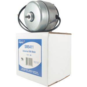 Supco SM5411 Motor Condensador 9 W, 120 V,  50-60 Hz CWOSE 1500rpm Eje 1/4 in Enroscado 1/2 in Largo del Eje UL Reemplaza 5411