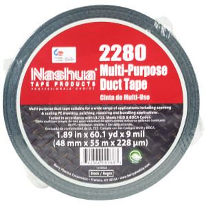 Nashua 2280 Tape/Cinta Multiuso para Ducteria,48 mm x 55 m, Negro, 9 Mil, Certificado UL  Nashua 2280 Tape/Cinta Multiuso para Ducteria,48 mm x 55 m, Negro, 9 Mil, Certificado UL