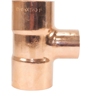 NDL N-4086 Tee Reductor de 1-5/8 x 1-5/8 x 1-1/8 pulg con conexiones soldables CxCxC