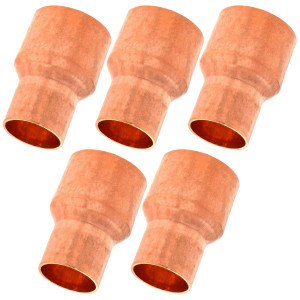 Appli Parts AP-R138118B5 Reductor de Cobre de 1-3/8x1-1/8 pulg Conexiones CxC soldadas para aplicaciones de refrigeracion, aire acondicionado y plomeria Tuberia de cobre ACR y Tipo L (5xBolsa)
