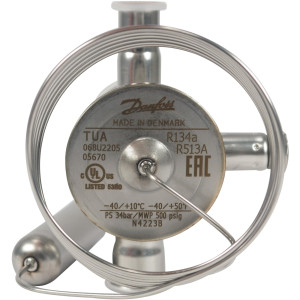 Danfoss 068U2205 1/8 - 2.5TR Expansion Valve Body, TUA, R134a,R513A, 3/8x1/2 in, Solder, ODF, Internally equalized, Single-flow, -40 to 50 F, Capacity determined by Orifice size Sold Separately, Identical Product 068U2205