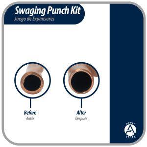 Appli Parts APT-SP193 Juego de Expansores 1/4, 5/16, 3/8, 1/2, 5/8 pulg, para usar en cualquier tubo de metal blando