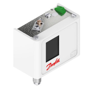 Danfoss KP6B Pressure Control, Range 116 to 610 psi, Differential 58 psi, Manual Reset, 1/4 in Flare, SPDT, 060-519191