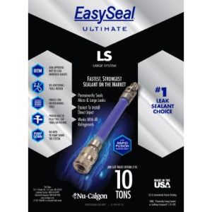 Nu-Calgon 4050-08 EasySeal LS Direct Inject, Treats 2 to 10 Tons, Sealant for Air Conditioning Systems