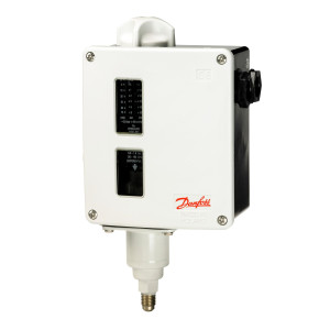 Danfoss 017-524566 RT1 Presostato, 7.3 a 23.2 psi, SPDT, Reset Automatico, Conexion G de 1/4 pulg Macho