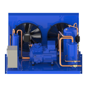 Danfoss OP-HBZ315D49Q Condensing Unit Microchannel Coil 7.5HP MBP 230V/3Ph/60Hz R404A,R22, POE Oil, 2 Fans, Semi Hermetic Compressor HG(X)34e/315-4S 115F0726 