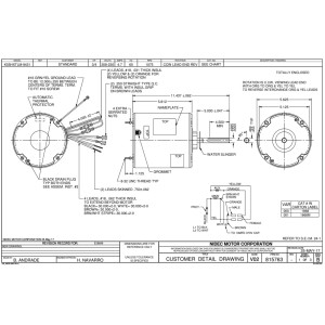 US Motors 3/4 hp 1075 rpm, 6 poles, 1 shaft, TEAO Enclosure, 1 speed, 5.6 diameter, Reversible, 208-230 V, 60 hz, 1 ph, 10 mfd/370 VAC Run Capacitor 1868 K055TLM9431012B
Fits 3731 3735